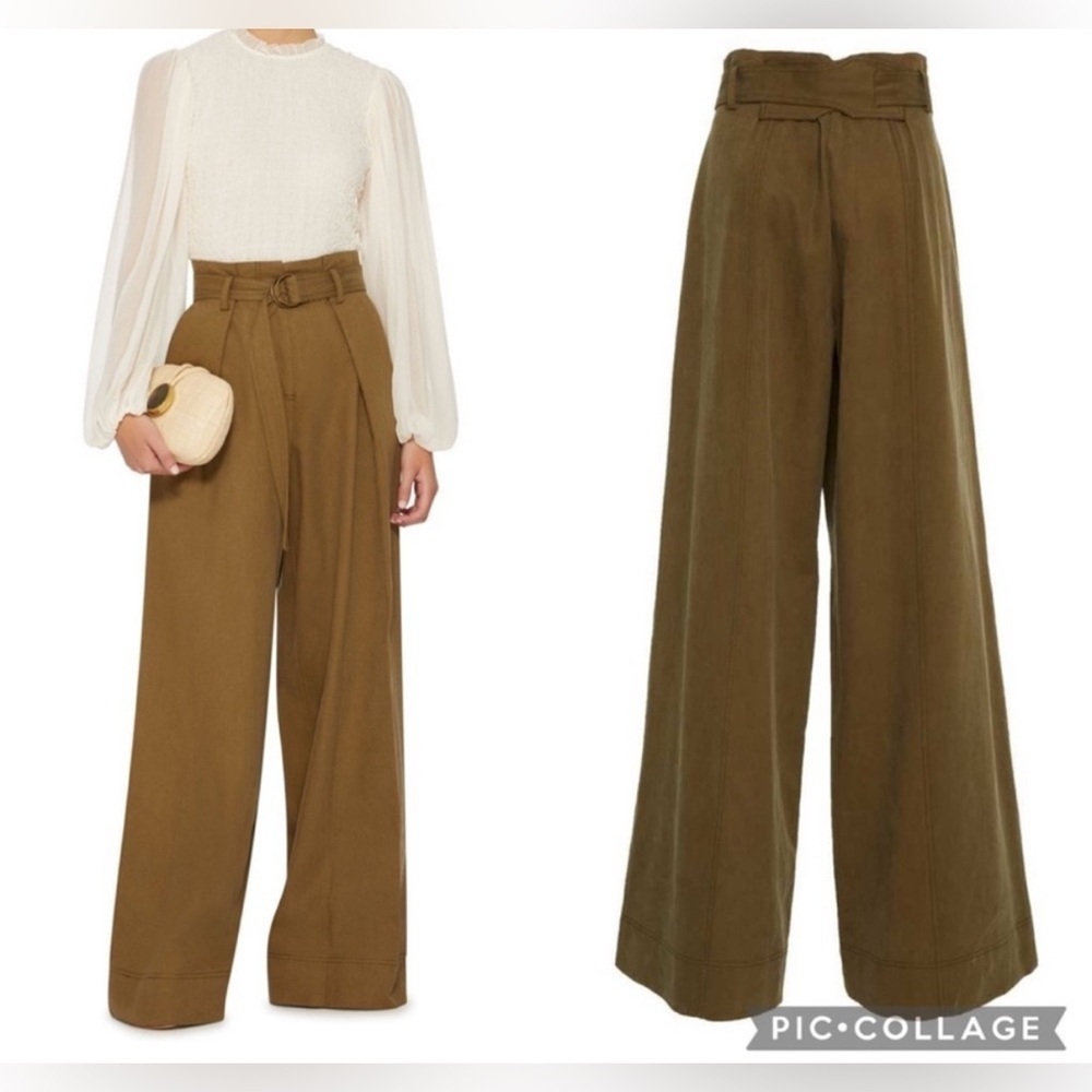 Ulla Johnson Rhodes Wide Leg Trouser Paper Bag Pants Women’s Size 4